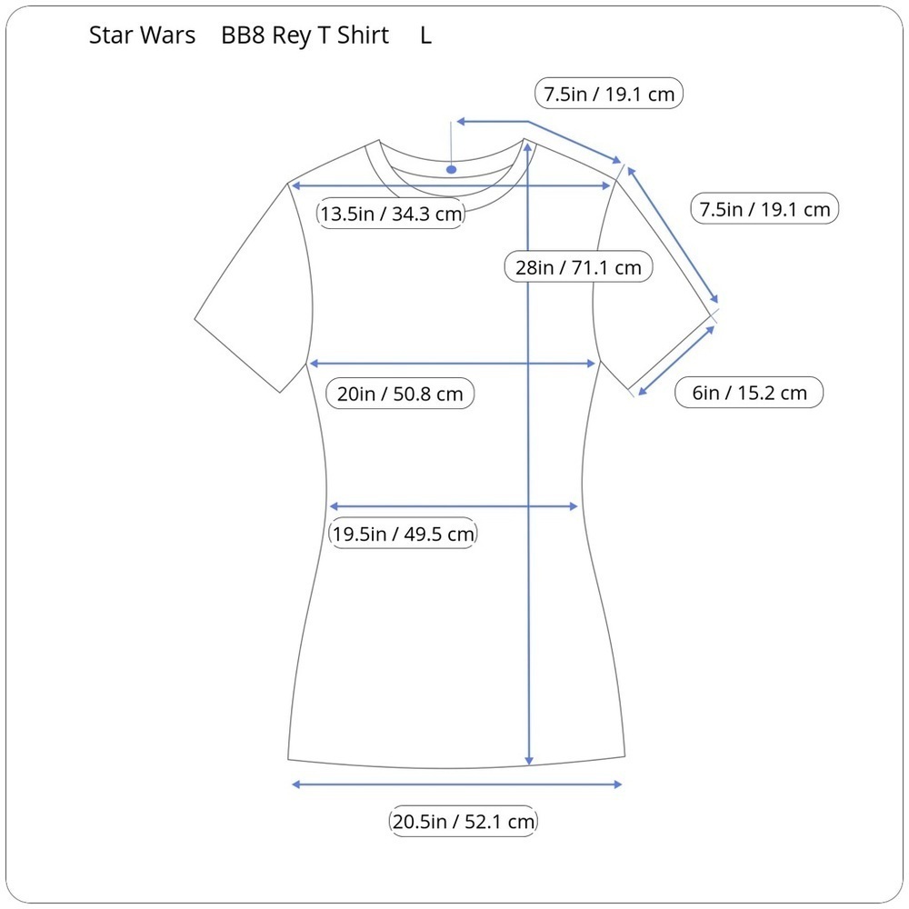 Star Wars BB8 Rey Jakku Graphic Grey T-Shirt Large Star Wars The Force Awakens - Picture 6 of 7